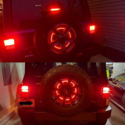 #ad #ad LED Spare RED Brake Tire Tail Light Jeep FIT Wrangler 86 21 SUV Tire 3rd Lamp 1X $24.69