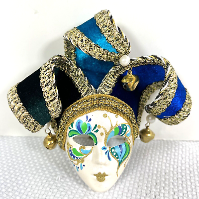 #ad Masquerade Venetian Mask Hand Painted Christmas Ornament Venice Italy Mardi Gras $21.95