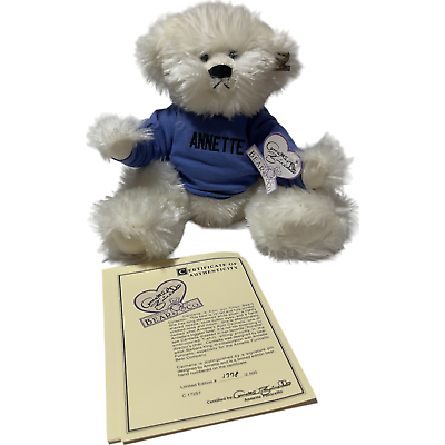 #ad Annette Funicello Bear Annette Bear with COA Blue Sweater #1778 2500 12quot; $87.98
