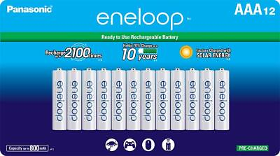 #ad Panasonic Eneloop AAA BK 4MCCA12BA Ni MH Rechargeable Batteries 12 Pack $42.97