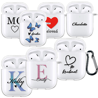 #ad Silicone Personalised Earpods Clear Case For Apple AirPods Pro 1st 2nd 3rd Cover $8.19