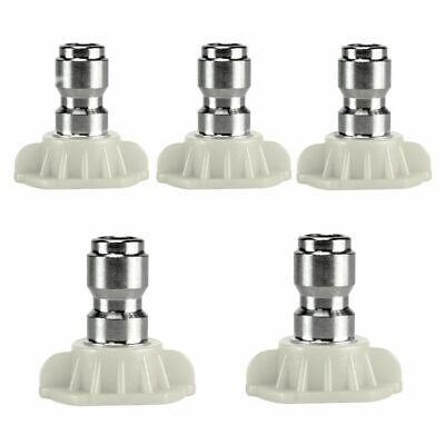 #ad 1 5 Power Pressure Washer Spray Nozzle Tips 1 4 Quick Connection White 40 Degree $5.29