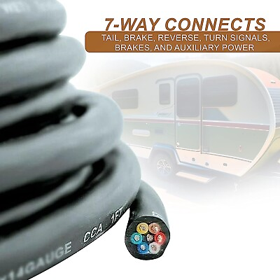 #ad #ad 7 Way Trailer Tow Wire 14 Gauge 7 colors 25ft spool for Camper Trailer RV Dolly $32.29