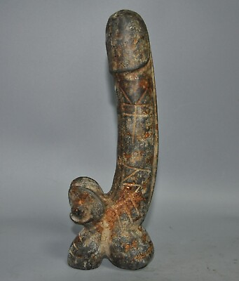 #ad 10quot; old China Hongshan culture Old Jade Carved fengshui beast Male genitalia $143.65