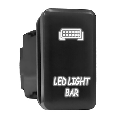 #ad LED LIGHT BAR White Backlit Switch Tall Push Button 1.54quot;x 0.83quot; Fit: Toyota $10.95