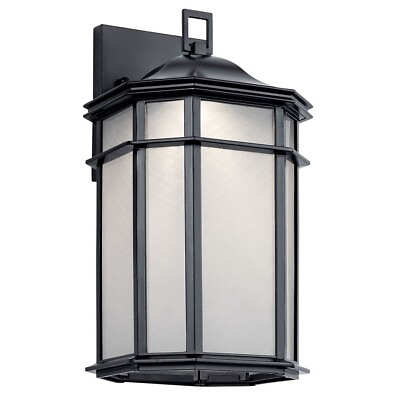 #ad Kichler 49899BKLED Kent 14.5quot; Tall Integrated LED Outdoor Black Wall Sconce $99.99
