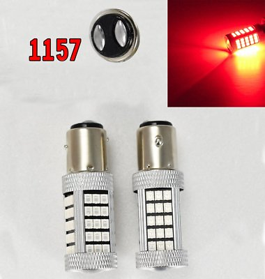 #ad Strobe Flash 1157 3496 7528 BAY15D 63 LED Projector Red Brake Light K1 HA $17.50