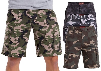 #ad Men#x27;s Cargo Combat Shorts Multi Pockets $19.89