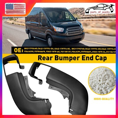 #ad NEW For 15 19 Ford Transit Rear Left Right Bumper End Cap Tempest Black $78.99
