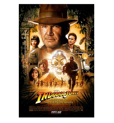 #ad Indiana Jones Kingdom of the Crystal Ball Movie Poster 24quot; x 36quot; $19.75