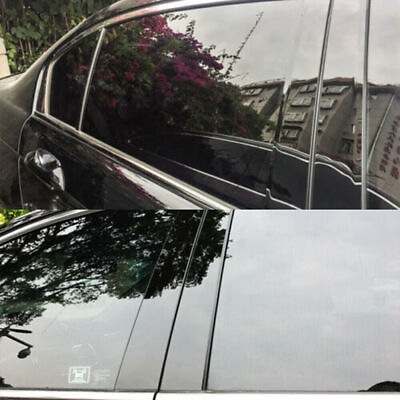 #ad For 2008 2012 Accord Sedan 6pcs Glossy Black Pillar Posts Window Door Trim ## $6.39