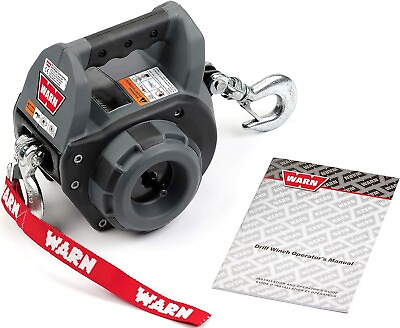 #ad WARN 101570 Handheld Portable Drill Winch with 40 Foot Steel Wire Rope: 750 lb $190.00