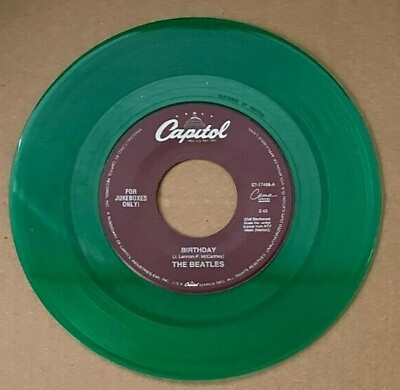 #ad Rare Green Vinyl Beatles Taxman Birthday 7quot; Juke Box Single $12.97