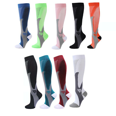 #ad US Mens Compression Socks 20 30 mmhg Sports Knee High For Running Fitness Winter $5.00