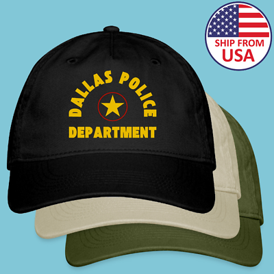 #ad Dallas Texas Police Department Men#x27;s Adjustable Black Hat Organic Cap Size Adult $19.99