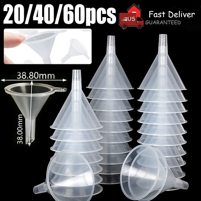 #ad 20 40 60PC Small Plastic For Perfume Diffuser Bottle Mini Liquid Oil Funnels Lab $7.85