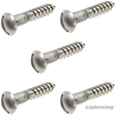 #ad #8 x 1 1 2quot; Round Head Wood Screws Slotted Drive Stainless Steel Quantity 100 $24.67