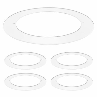 #ad Luxrite 4 Pack White Goof Trim Ring for 4 Inch Recessed and Fixtures Lights $19.95