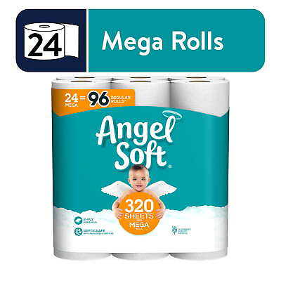 #ad Angel Soft Toilet Paper 24 Mega Rolls $15.46