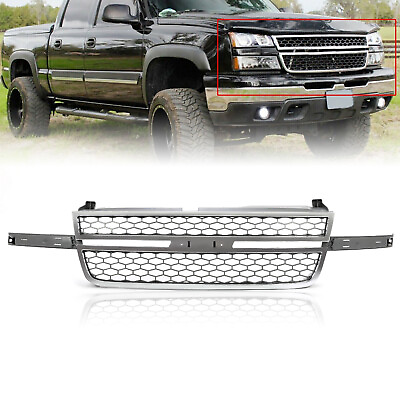 #ad SS Style Chrome Grille Honeycomb Insert Fits 2003 2004 2005 06 07 Silverado $99.64