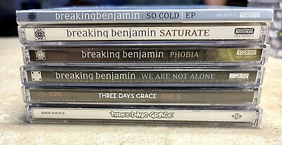 #ad Breaking Benjamin 4 amp; Three Days Grace 2 Lot Of 6 CDs Great Shape $44.99