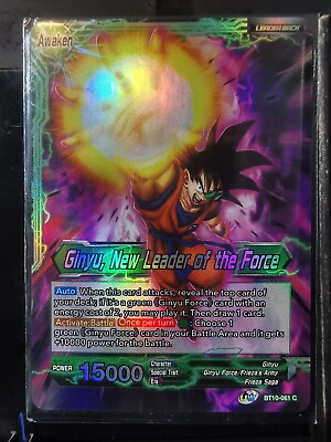 #ad Dragon Ball Super Ginyu New Leader of the Force BT10 061 C Foil Card SealedinSl AU $2.00