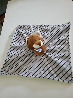 #ad Carters Just One You Brown Fox Striped Gray Lovey Security Blanket 14quot;×13quot; $24.99