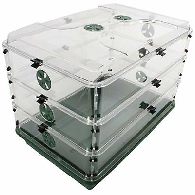 #ad 95457 24quot; X 15quot; X 16.75quot; Domed Propagator Green 3 Side Extenders And Locking Cl $104.77