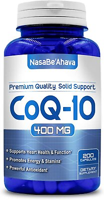 #ad NASA BEAHAVA Pure CoQ10 400mg Per Serving 200 Capsules $24.00
