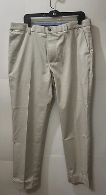#ad Brooks Brothers Men#x27;s Beige Advantage Chino Stretch Milano Fit Pants W37 L 30 $69.99