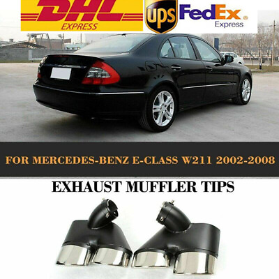 #ad Pair Car Exhaust Muffler Pipe Tips For Mercedes Benz W211 E Class 2002 2008 $119.00