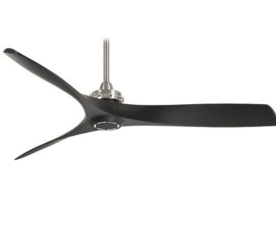 #ad Minka Aire F853 BN CL Aviation 60quot; Brushed Nickel w Coal Blades Ceiling Fan $399.99