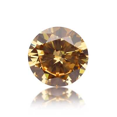 #ad 0.23 Carat Fancy Orange Yellow Loose Diamond Round Brilliant VS2 GIA Certified $897.00