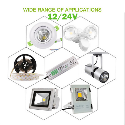 #ad Outdoor Waterproof Transformer Power Supply Adapter LED Light Driver DC 12V 24V $39.99