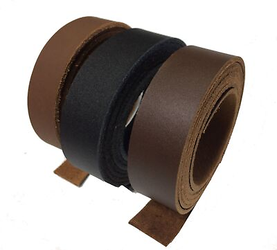 #ad #ad 5 6 oz. Chrome Tanned Genuine Leather Strip Strap Blank 60 inches Plus 8 Widths $10.99