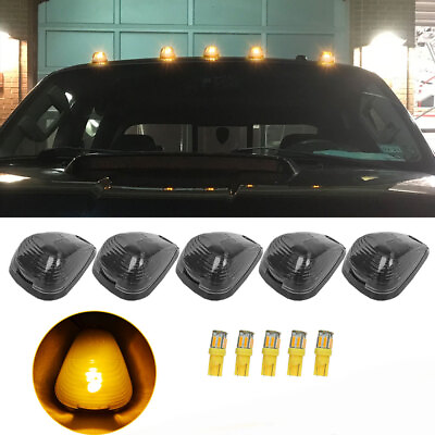 #ad 5x Smoke Light Cab Marker w Assembly Amber LED amp; Wiring Fits Ford 99 16 250 550 $23.19