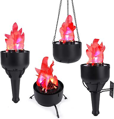#ad 4 in 1 LED 3D Fake Fire Flame Lamp Campfire Halloween Stage Club Decor Light $28.99