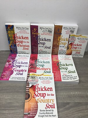 #ad Lot of 7 Chicken Soup for the Soul Book Lot w CD Country Christian Mother#x27;s $14.95