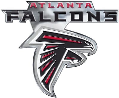 #ad Atlanta Falcons Premium Aluminum Metal Raised Auto Emblem Color Embossed... $15.79
