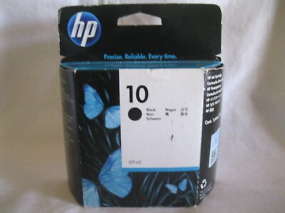 #ad 2012 Genuine New Sealed HP 10 Black Ink C4844A 69ml DJ 500 800 2000C 9110 OEM $39.99