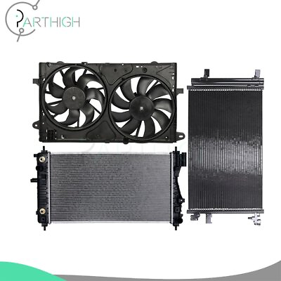 #ad Dual Cooling Fan and Radiator Condenser For 2013 2014 2015 Chevrolet Malibu $187.99