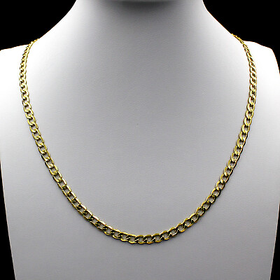 Real 10K Solid Yellow Gold Cuban Link Chain Necklace 2.5MM 16quot; 18quot; 20quot; 22quot; 24quot; $94.99