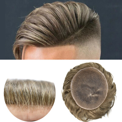 #ad Mens Toupee Wig Unit Toupee for Men All French Lace Hair Replacement System $219.00