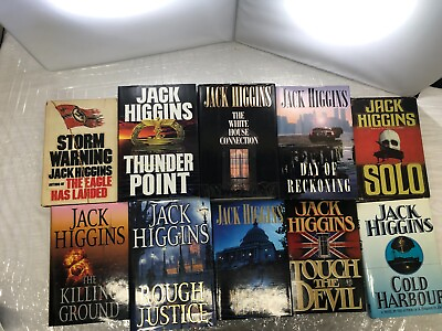 #ad Military Political Thrillers Jack Higgins Books Hardcover Dust Jackets Lot Of 10 $40.95