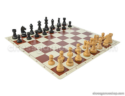 #ad Wooden Staunton Black Chess Set Chess Board Brown 20quot; Chess Pieces 375quot; $62.90