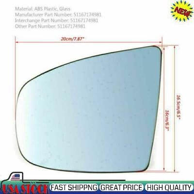 #ad Fits BMW X5 X6 E70 E71 E72 2008 2014 Left Side Heated Wing Mirror Blue Glass H2v $25.63