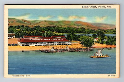 #ad Winona MN Minnesota John A Latsch Public Baths Beach Antique Vintage Postcard $6.99