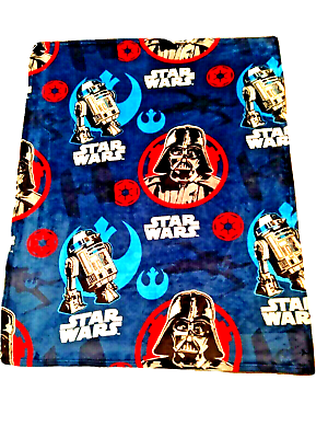 #ad Star Wars Official Vintage Throw Blanket Darth Vader amp; R2D2 Navy Blue 39quot;x 49quot; $15.25