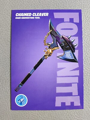 #ad Chained Cleaver Chill Axe #H19 Rare Tool NM M 2021 Fortnite Series 3 Panini $0.99