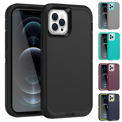 #ad For iPhone 12 Pro Max Case Heavy Duty Shockproof Rugged Cover fits Otter Box $10.99